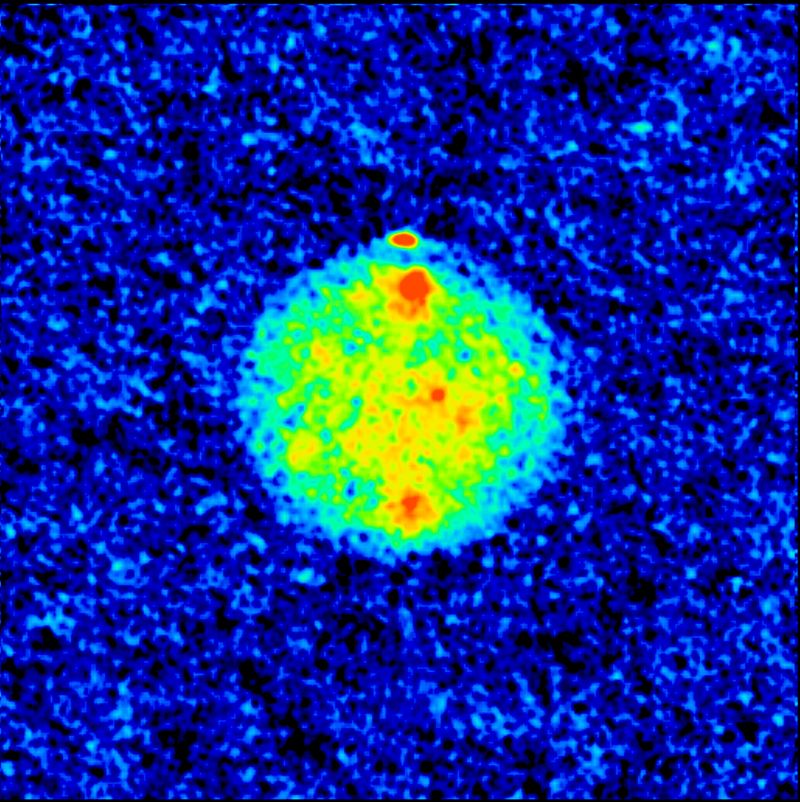 a radar image displaying ice on mercury