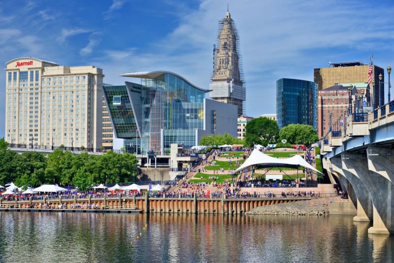 Waterfront of Hartford, Conn.