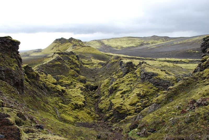 Volcano fissure in Iceland
