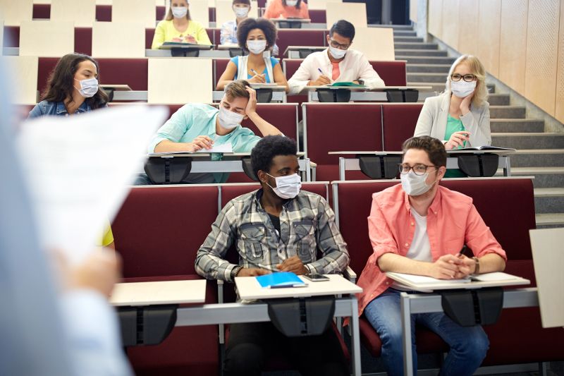 Students return to classroom with masks