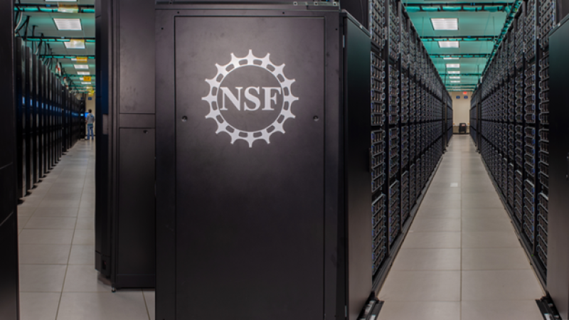 supercomputers with the NSF logo emblem