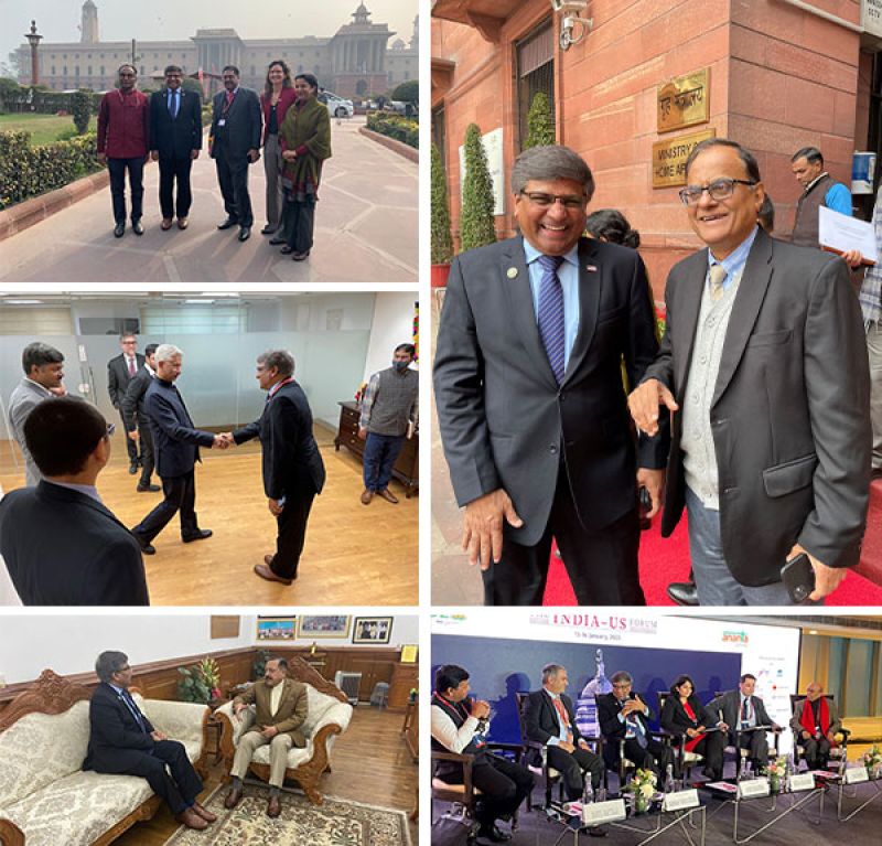 panch attending meetings and collaborating with colleagues
