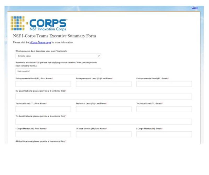 Graphic User Interface of Summary Form
