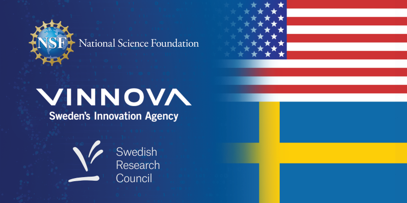 National Science Foundation | Vinnova Sweden's Innovation Agency | Swedish Research Council