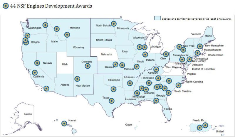NSF engines award map