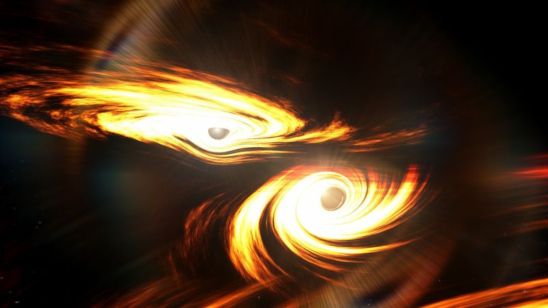 The merging of a pair of binary black holes