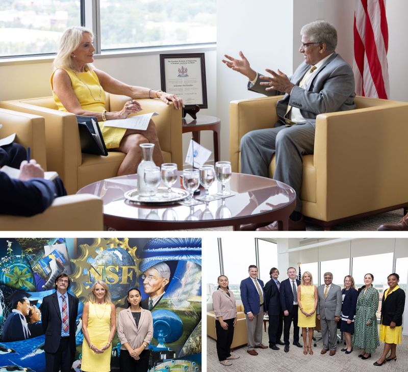 NSF Director Sethuraman Panchanathan welcomed U.S. Ambassador to Brazil Elizabeth Frawley Bagley to NSF headquarters.