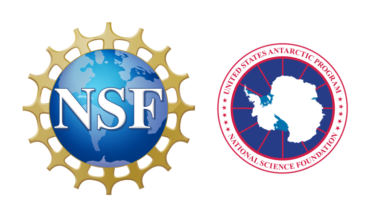 NSF's logo and the U.S. Antarctic Program's logo