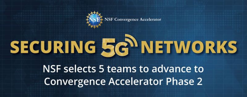 Securing 5G Networks; NSF Selects 5 teams to advance to Convergence Accelerator Phase 2