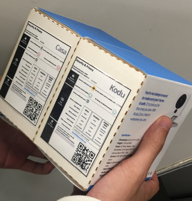 IoT security camera label