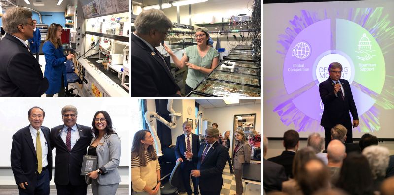 The Director visited the campus of the University of California, Santa Barbara . While on campus, the Director gave a lecture and met with faculty directors of NSF research centers at UCSB.