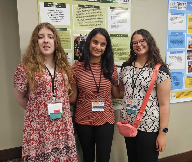 First2 student leaders presenting at a conference