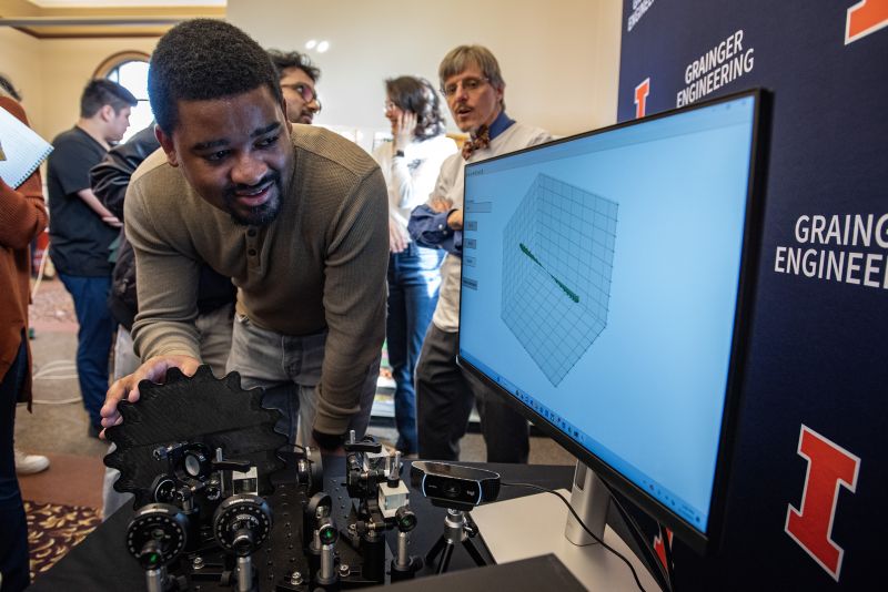 man demonstrating measurement of the photons