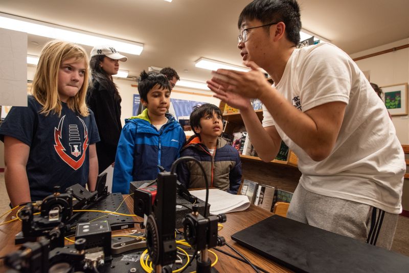 4 students at ublic Quantum Network launch event