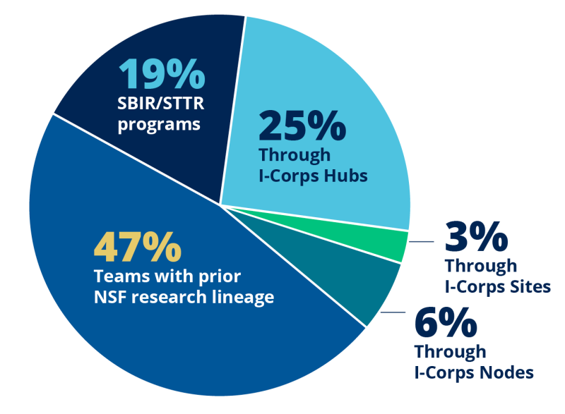 a graph displaying ICORPS teams categories