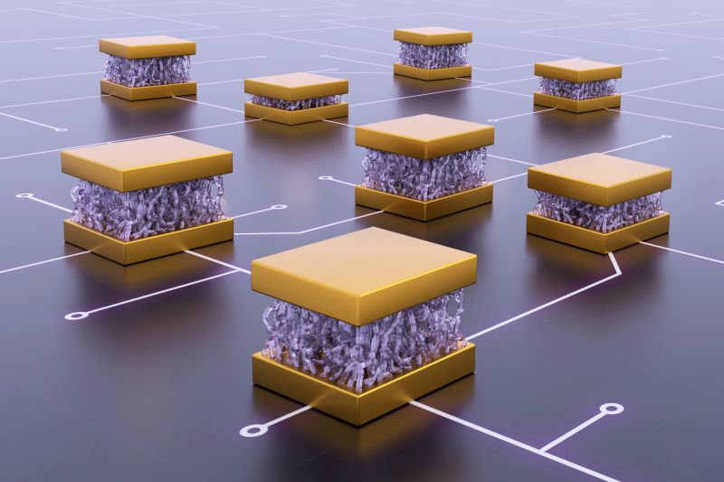 Graphic of polymer cubes