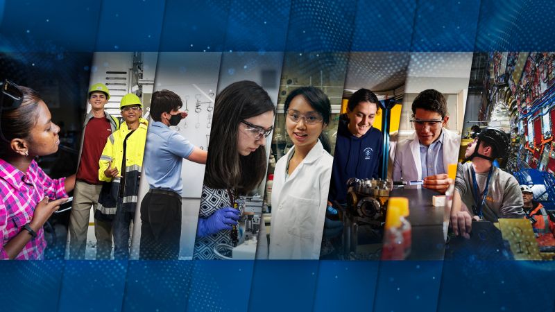 Overview banner for the U.S. National Science Foundation Mathematical and Physical Sciences Directorate showing a collage of various scientists.
