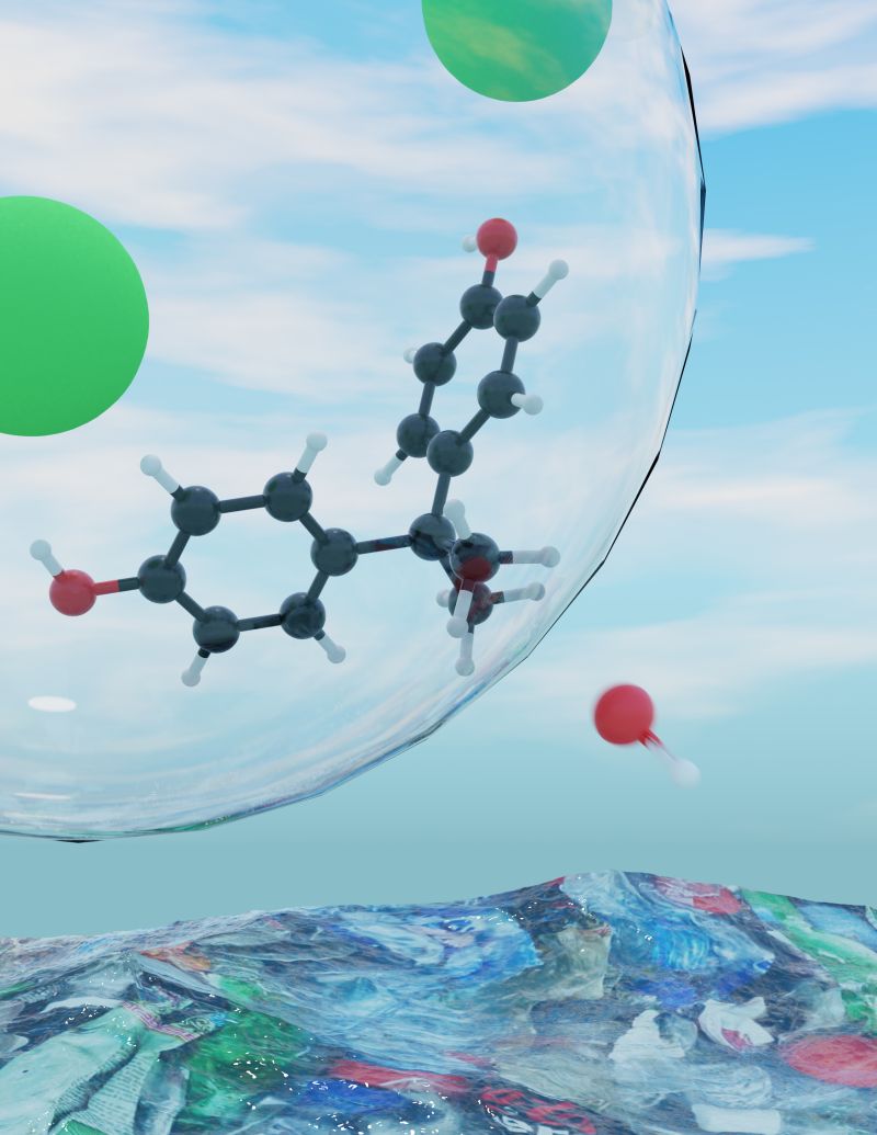 A 3D illustration of a chemical compound.