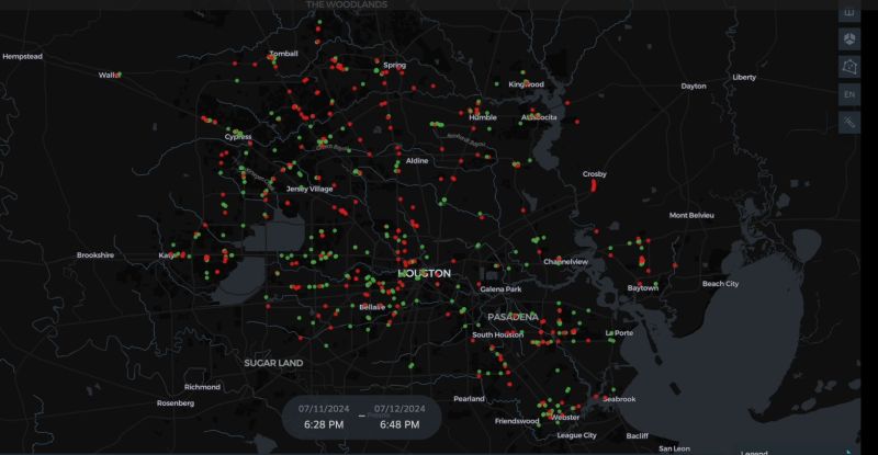 Resilitix EmergenCITY used for monitoring disruptions in community food lifelines caused by Beryl's power outage in Houston metro