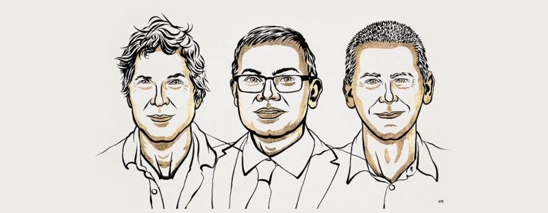 sketch portraits of three men