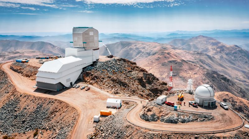 An observatory at the top of a mountain.