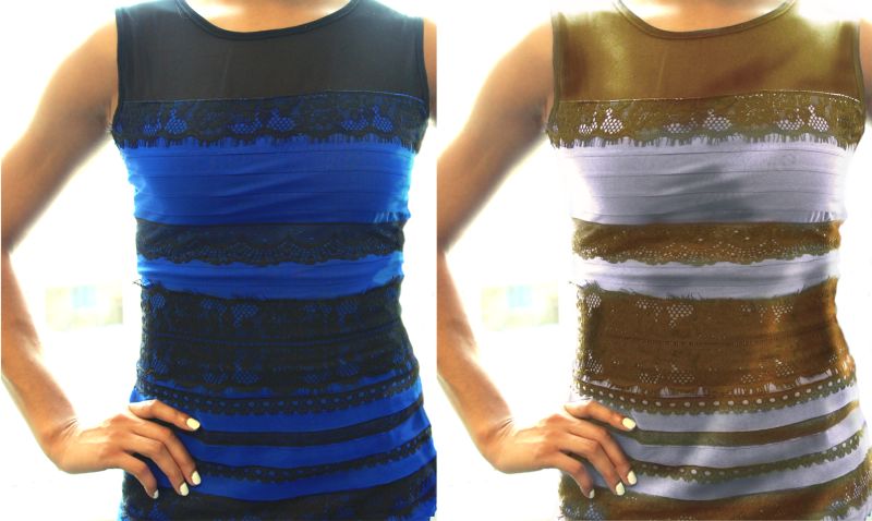 Was the dress gold and white or blue and black?
