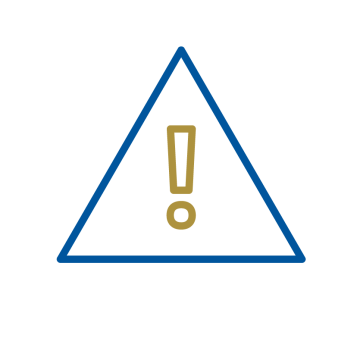 Simple illustration of a triangle containing an exclamation point