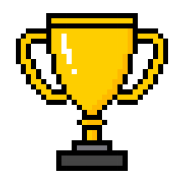 8-bit-style illustration of a trophy