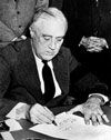 President Franklin D. Roosevelt writes Vannevar Bush