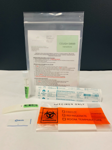 A swab sample to detect suspected COViD-19 infections.