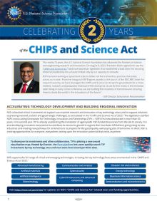 preview of PDF cover for the celebrating 2 years of CHIPS and science act with text and image