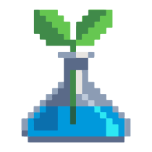 8 bit style beaker