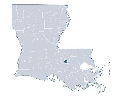 Map of the region of service for the Louisiana Energy Transition Engine: Louisiana (entire state).