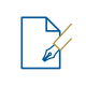 Illustration of a pen and paper