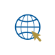 A globe with a mouse cursor over it