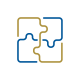 Puzzle pieces connected.