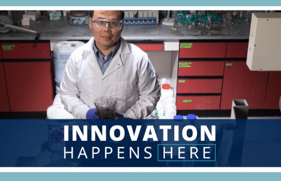 researcher in a white lab coat