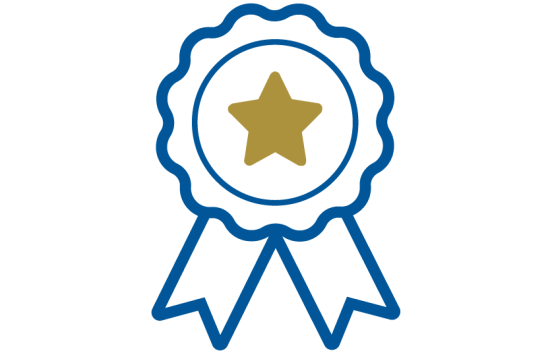 Simple illustration of an award ribbon