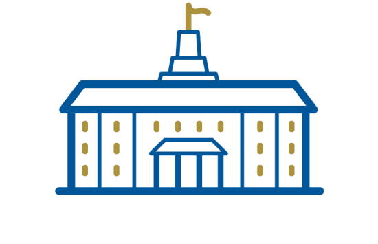 Simple illustration of a university building