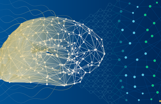 brain emits waves illustration