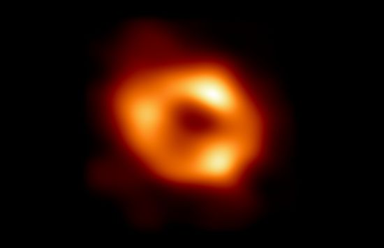 This is the first image of Sgr A*, the supermassive black hole at the centre of our galaxy,