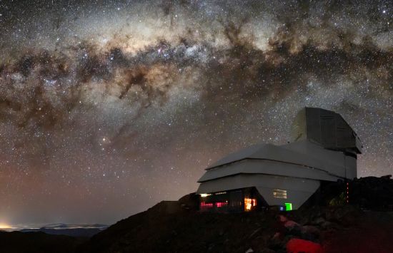 Rubin Observatory against a background of the Milky Way