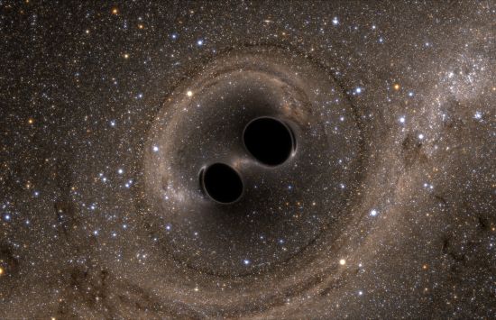 two converging black holes