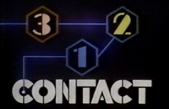 3-2-1 Contact graphics againt a black background