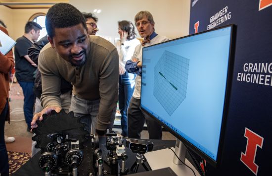 man demonstrating measurement of the photons