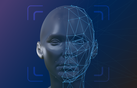 Illustration depicting facial identity recognition