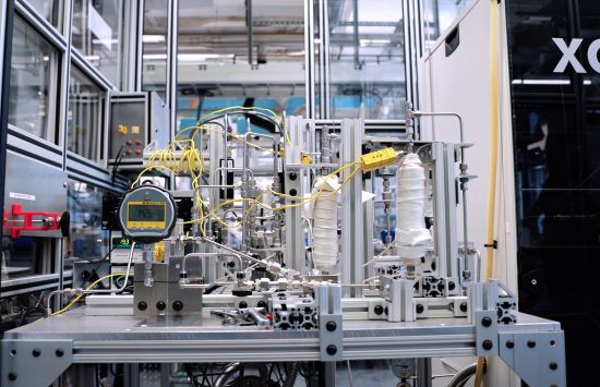 A complex piece of laboratory equipment.