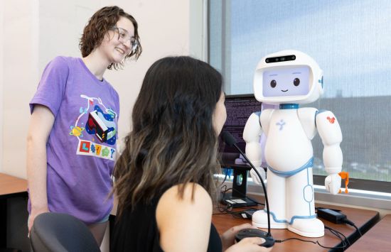 QTrobot used in research with older adults at Indiana University