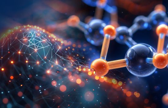Decorative Banner of zoomed in molecules