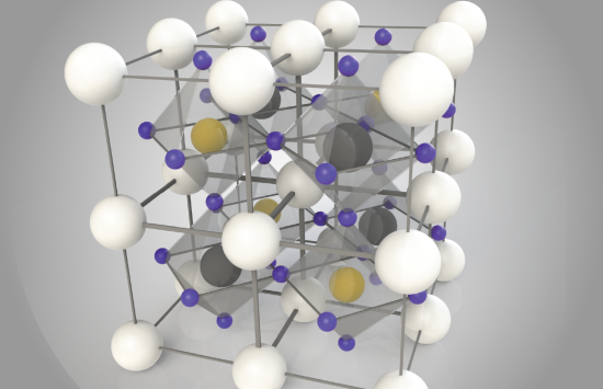 A cube-shaped molecular structure.